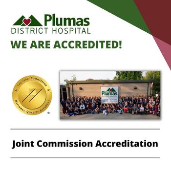 We are accredited! Joint Commission Accreditation